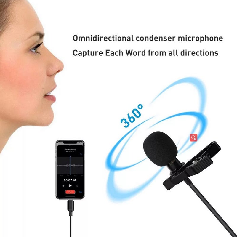 Generic - Mini Hanging Anti-Interference Wind Muff Lightning Microphone PAE0651-1_P Black - Image 1