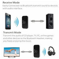 docooler 2-In-1 BT Wireless Transmitter And Receiver V2136_P Black  - Image 5