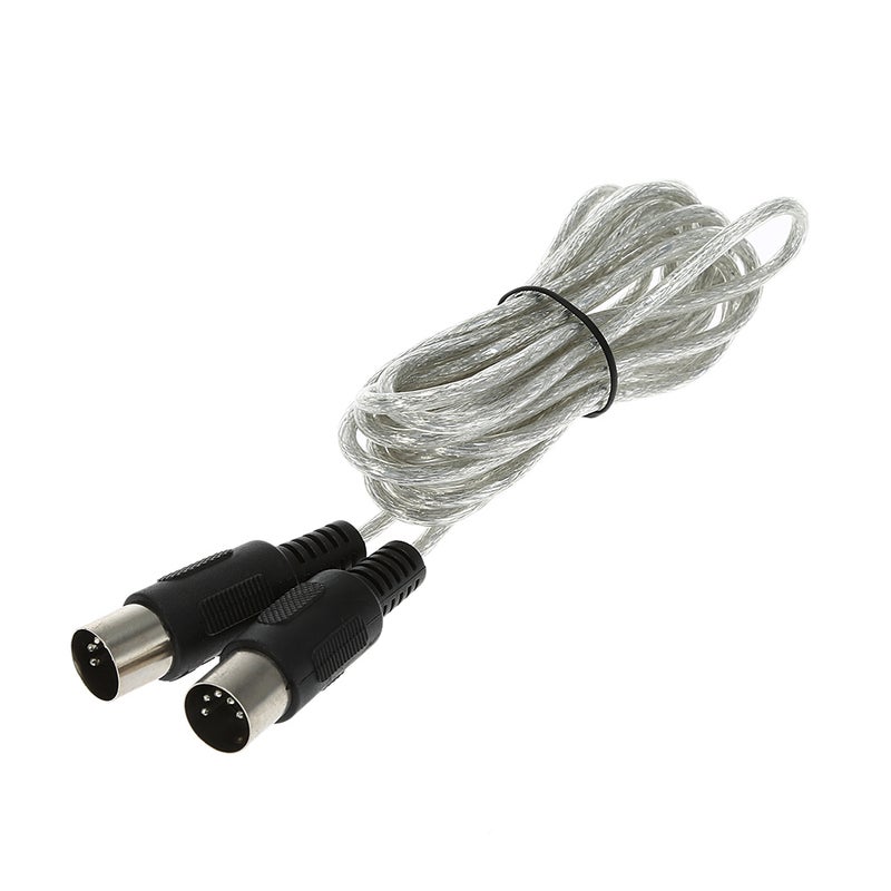 Generic 10ft 5 Pin Plug MIDI Extension Cable V1908_P Silver/Black  - Image 2