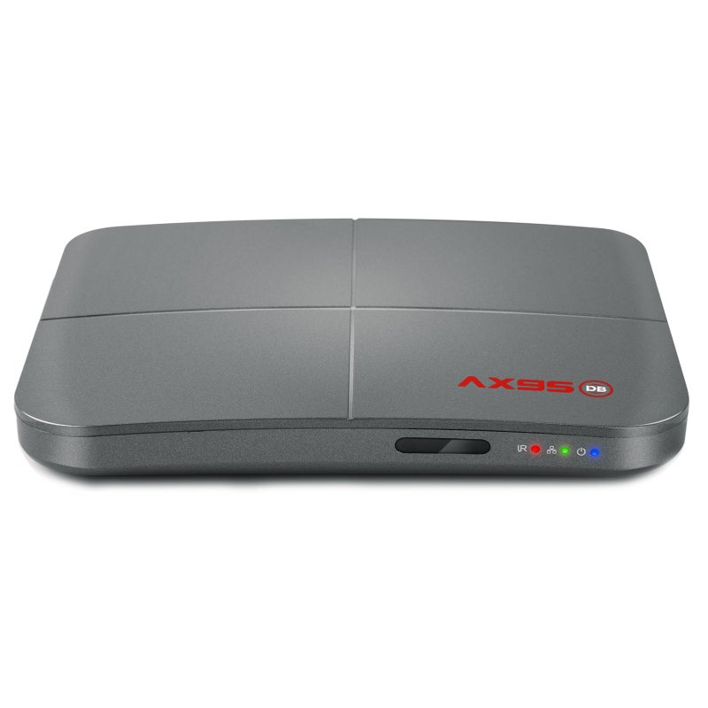 AX95 Android 9.0 4GB RAM Smart TV Set Top Box With Remote Control V8337UK-32G_P Dark Grey