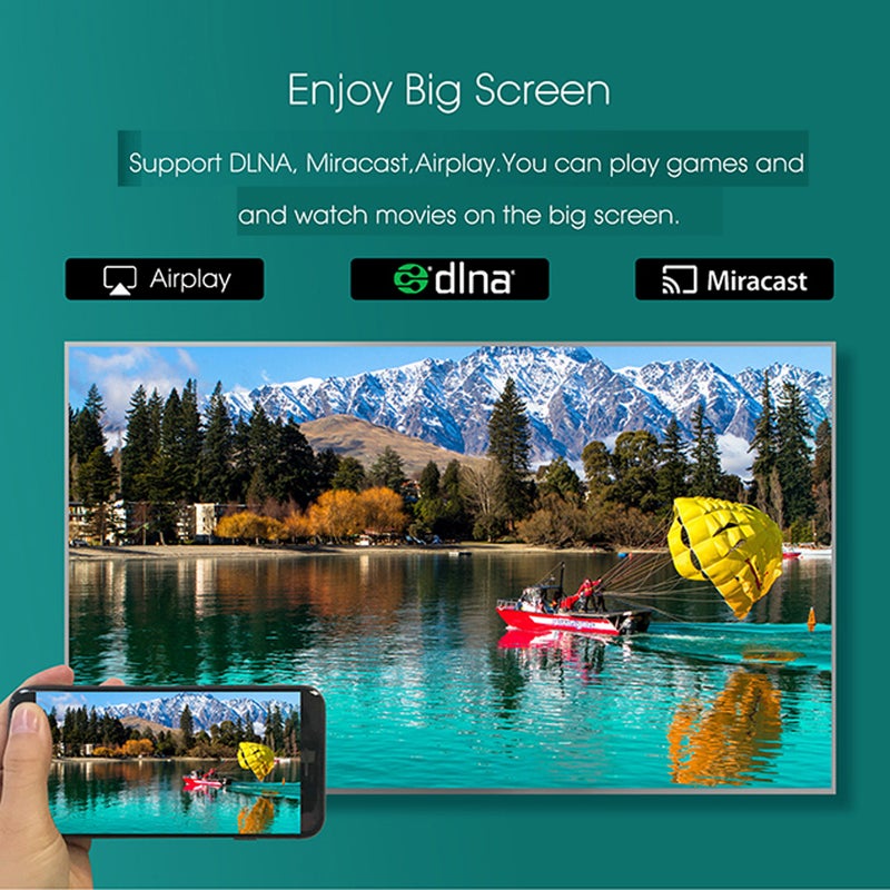 K5 Android 9.0 TV Set Top Box With Remote Control V8338EU_P Black
