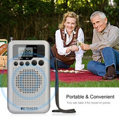 Retekess TR106 Portable FM/AM LCD Display Radio V8318_P Silver  - Image 5