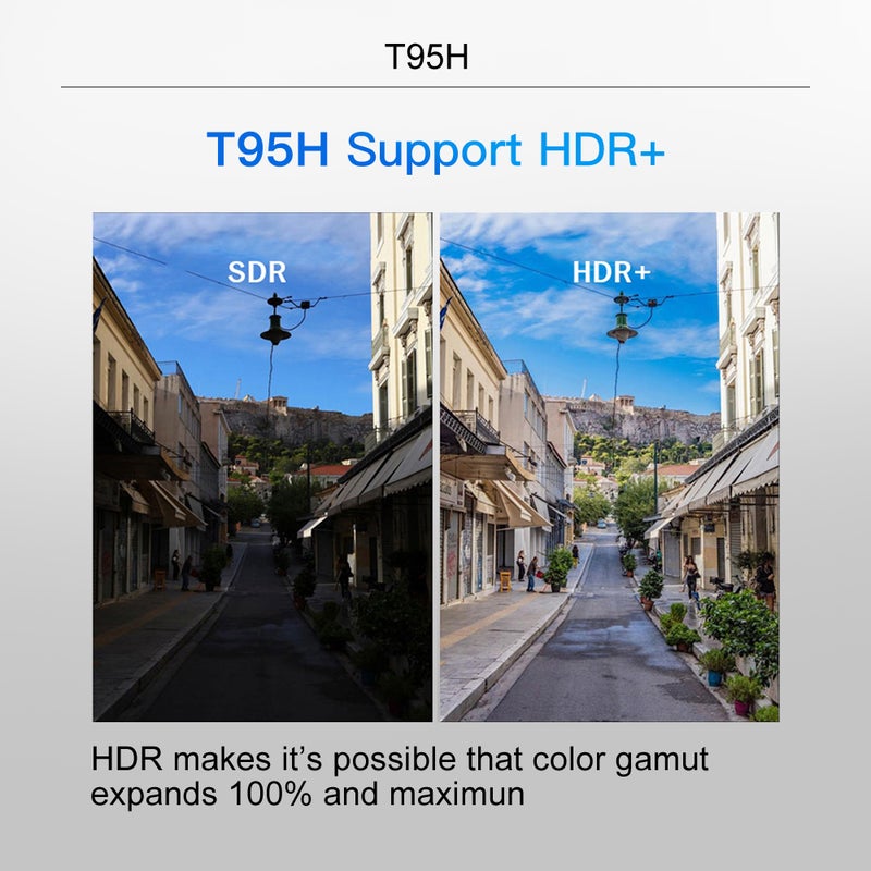 Generic - T95H Android 10.0 Allwinner H616 Quad-core Smart TV Set Top Box V8313UK-64G_P Black - Image 1