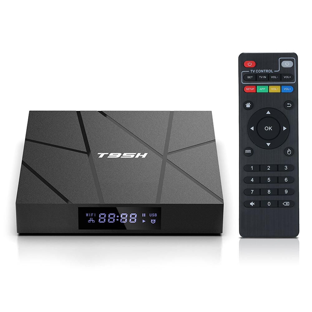 T95H Android 10.0 Allwinner H616 Quad-core Smart TV Set Top Box V8313EU-8G_P Black