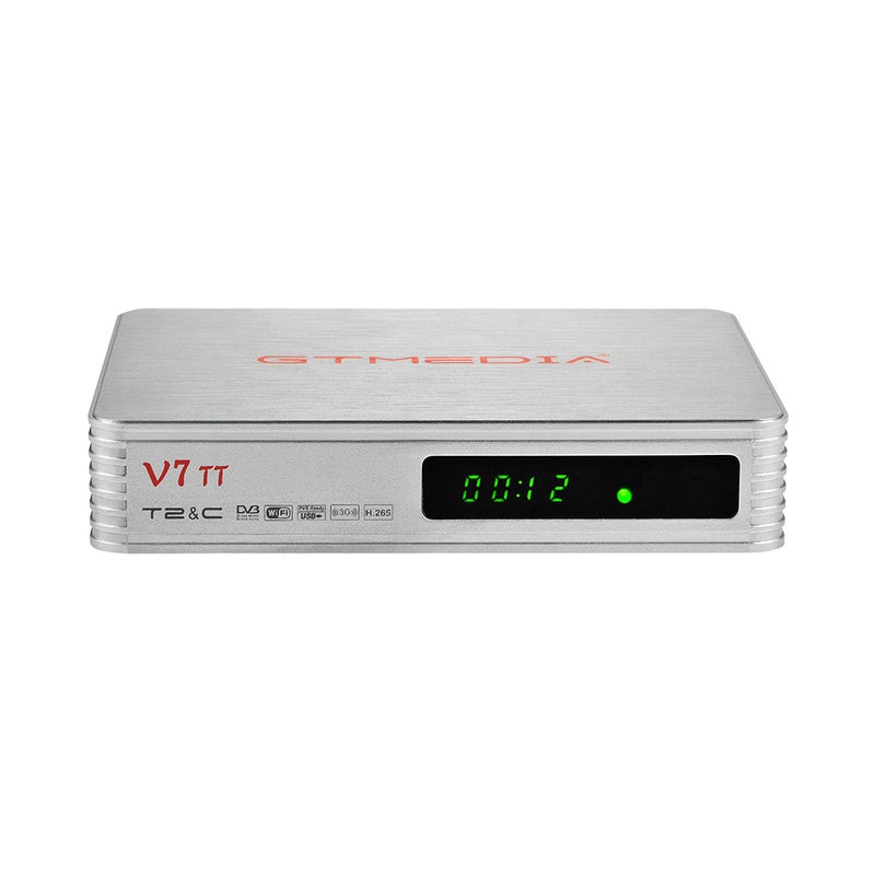 Gtmedia - V7 TT 1080P Full HD TV Receiver With Remote Control V8264EU_P Silver - Image 1