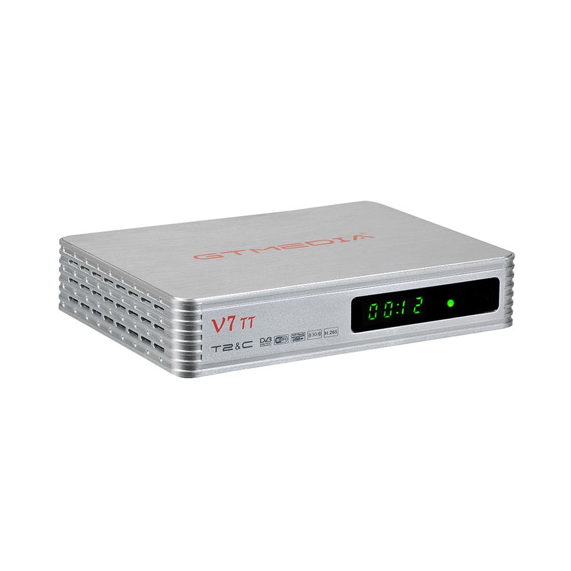 Gtmedia - V7 TT 1080P Full HD TV Receiver With Remote Control V8264EU_P Silver - Image 1