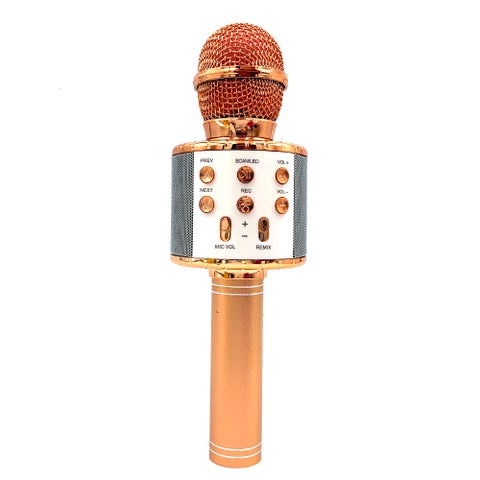 WS858L Illuminated Wireless Bluetooth Microphone V8028RG_P Rose Gold