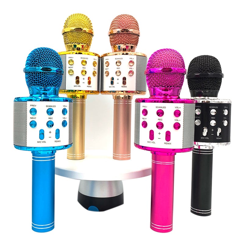 Generic WS858L Illuminated Wireless Bluetooth Microphone V8028RG_P Rose Gold  - Image 4