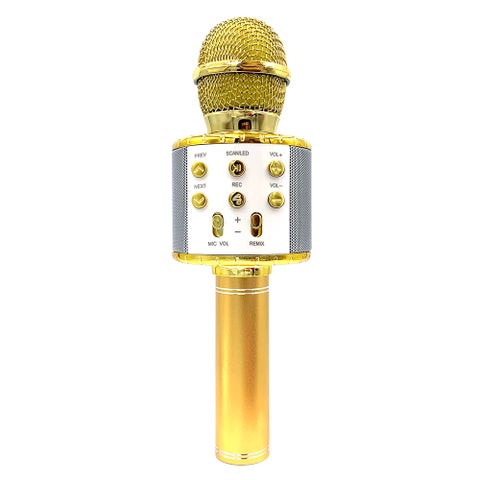 WS858L Illuminated Wireless Bluetooth Microphone V8028G_P Gold
