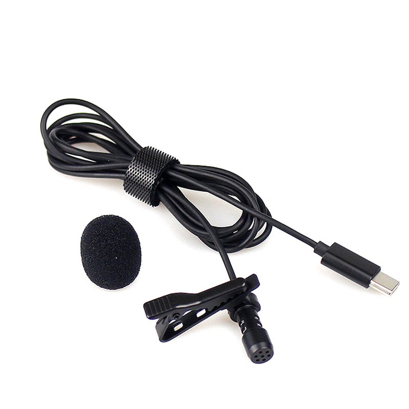1.5m Mini Portable Lavalier Condenser Microphone V6735-3_P Black  - Image 5