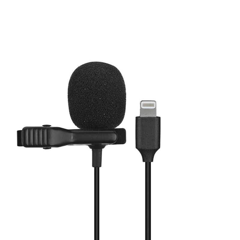 Generic - 1.5m Mini Portable Lavalier Condenser Microphone V6735-1_P Black - Image 1