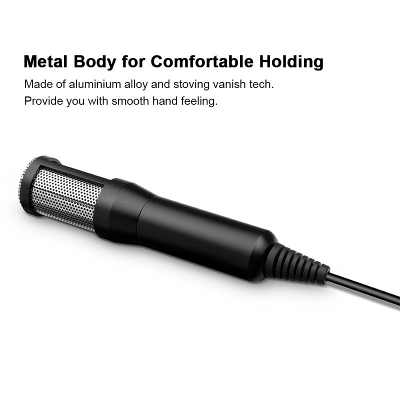 Professional Condenser Microphone With Mini Mic Stand V8012_P Black  - Image 4