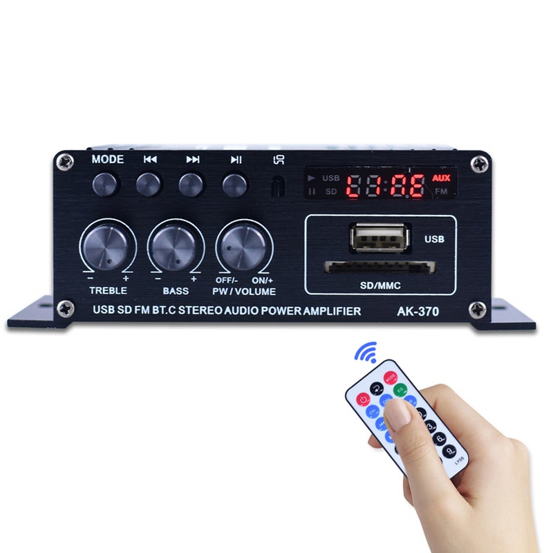Generic - AK370 Mini Audio Power Amplifier V6731_P Black - Image 1