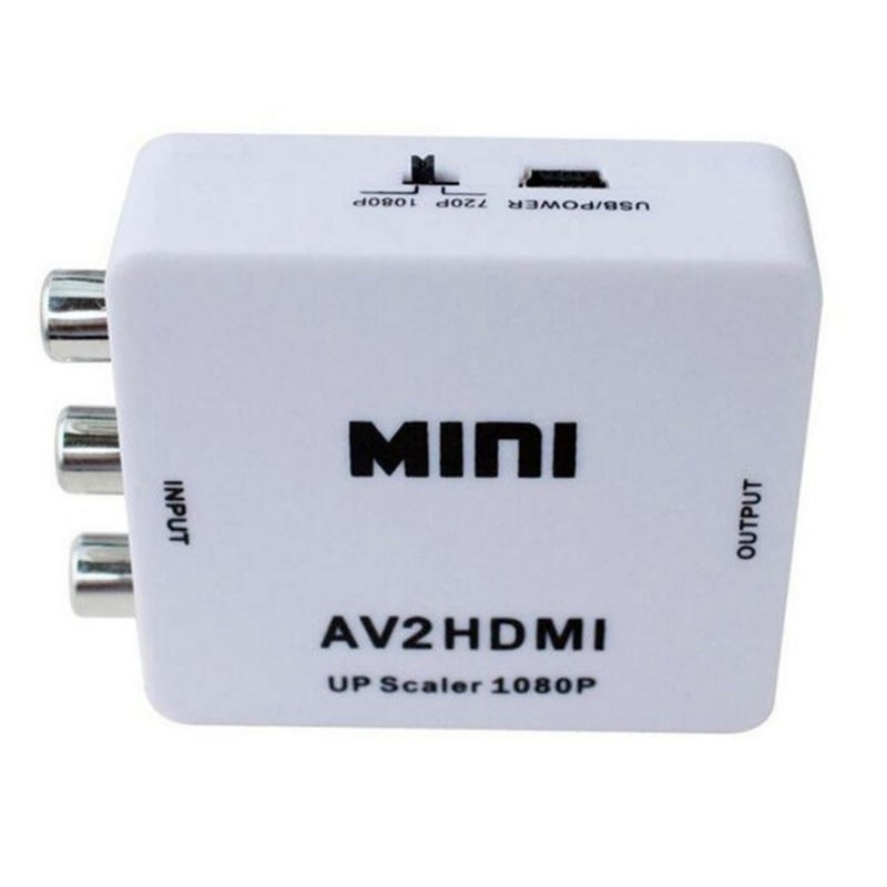 AV to HDMI Scalar Converter Video Composite Adapter V6720W_P White  - Image 1