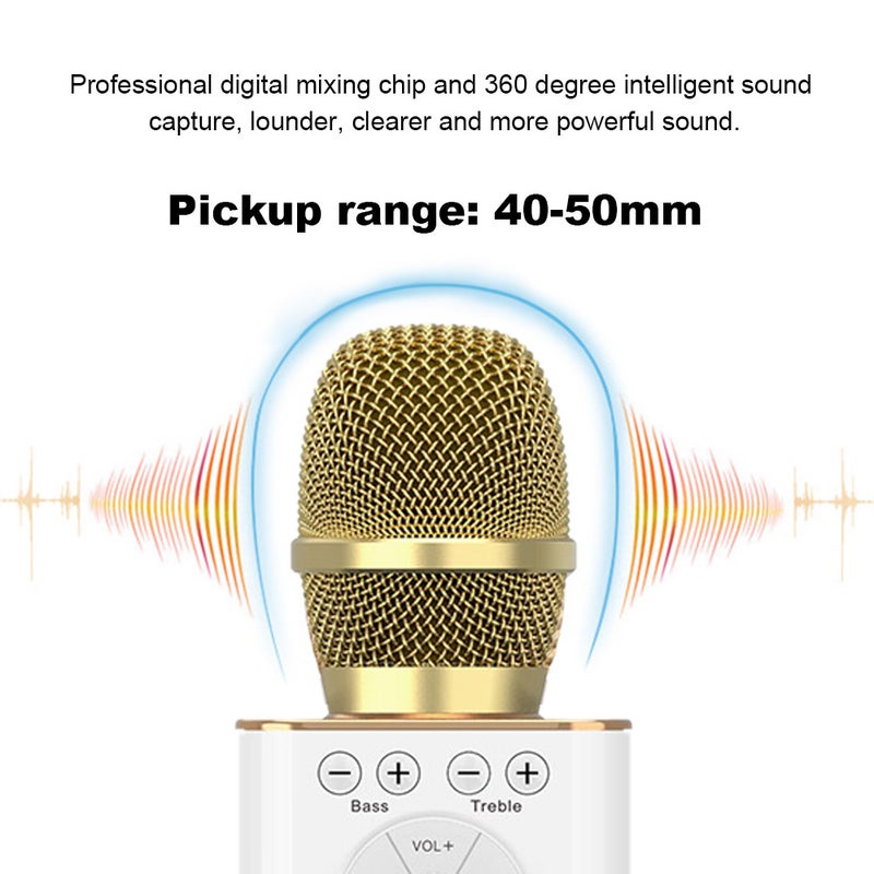 TOSING 2-In-1 Wireless Karaoke Microphone V7784B_P Black  - Image 4