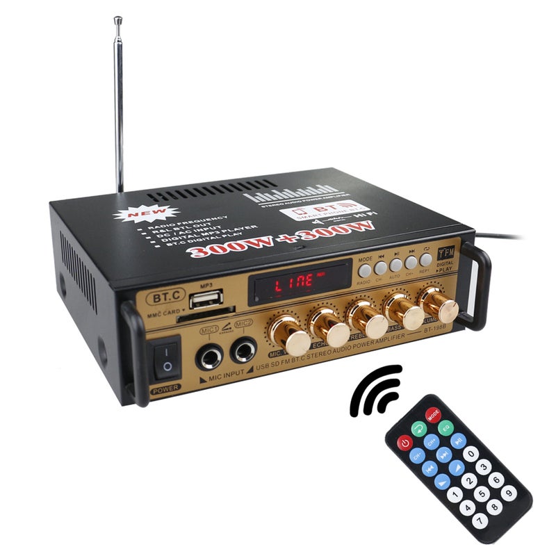 Generic Mini 2CH LCD Display HIFI Audio Stereo Power Amplifier V6710EU_P Black  - Image 1