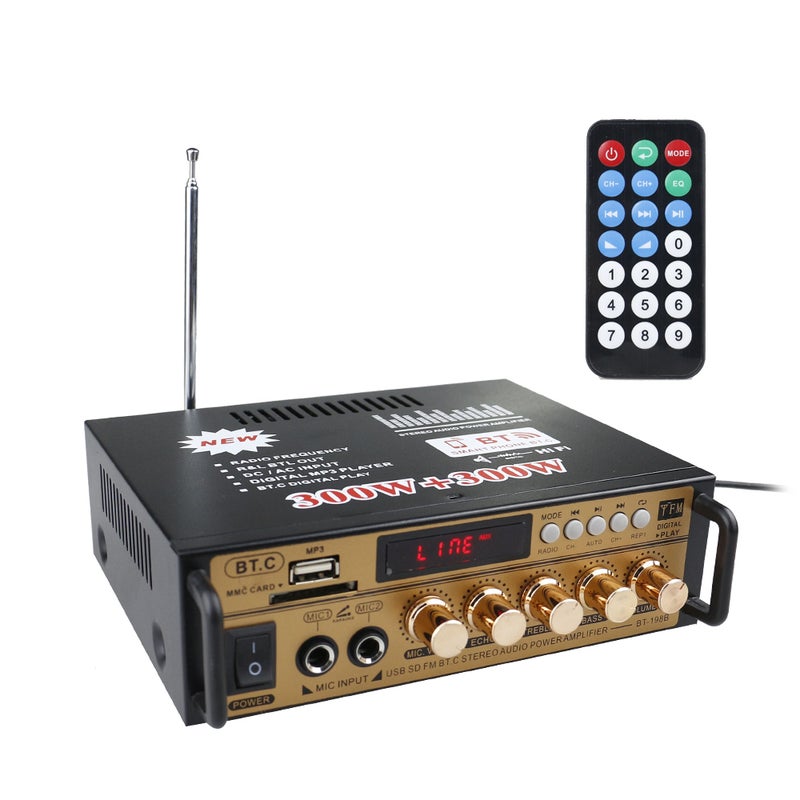 Generic Mini 2CH LCD Display HIFI Audio Stereo Power Amplifier V6710EU_P Black  - Image 2