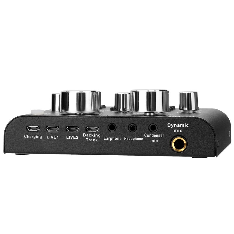 Audio USB Headset Microphone Webcast Live Sound Card V6697_P Black - Image 3