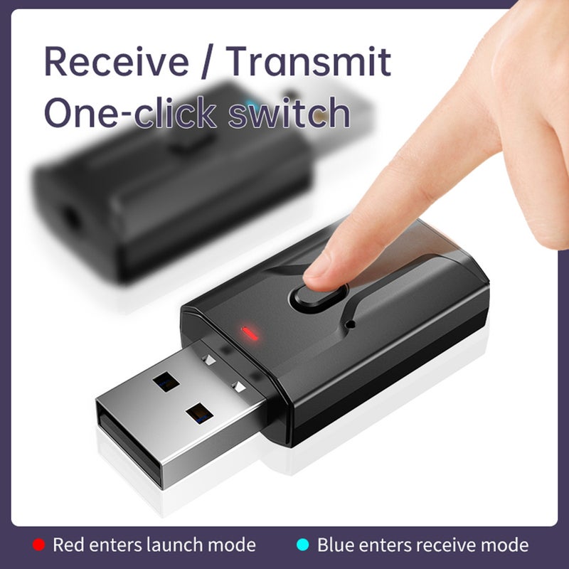 Generic - Bluetooth 5.0 Audio Receiver Transmitter V7598_P Black - Image 1