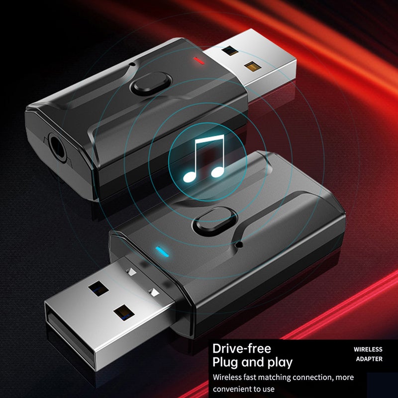 Generic - Bluetooth 5.0 Audio Receiver Transmitter V7598_P Black - Image 1