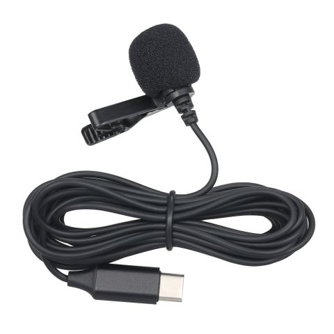 TYPE-C Recording  Lapel Clip-on Microphone V7747_P Black