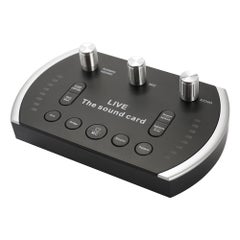 Wired Condenser Live Stream Sound Card V6692_P Black