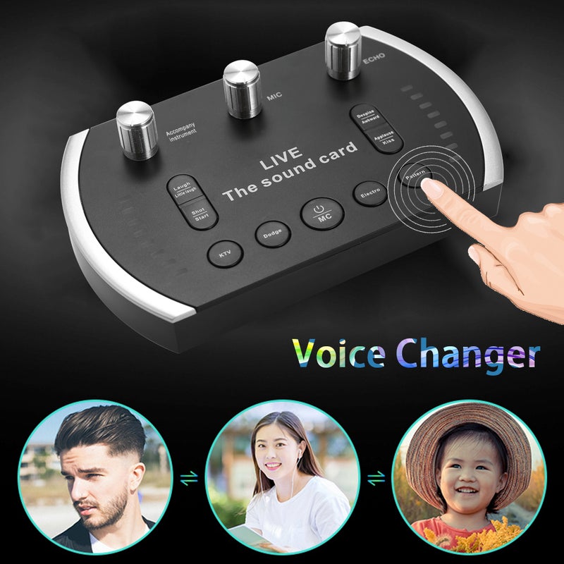 Generic - Wired Condenser Live Stream Sound Card V6692_P Black - Image 1