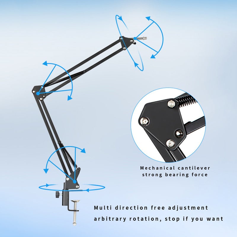 Universal 360° Cantilever Bracket Microphone V6957_P Black - Image 3