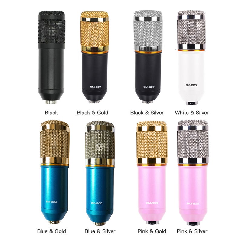 BM-800 Condenser Microphone Set V6949B-G_P Black/Gold - Image 3