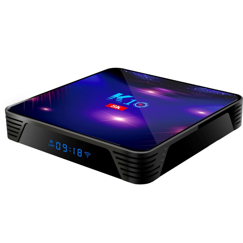 K10 Android 9.0 Smart TV Box With Remote Control V7685EU-64G_P Black