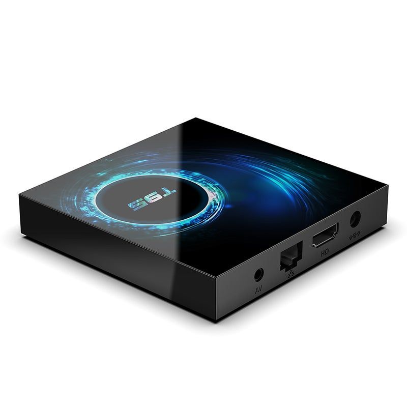 Generic - T95 Android 10.0 Allwinner H616 Quad-core Smart TV Box With Remote Control V7682UK-16G_P Black - Image 1