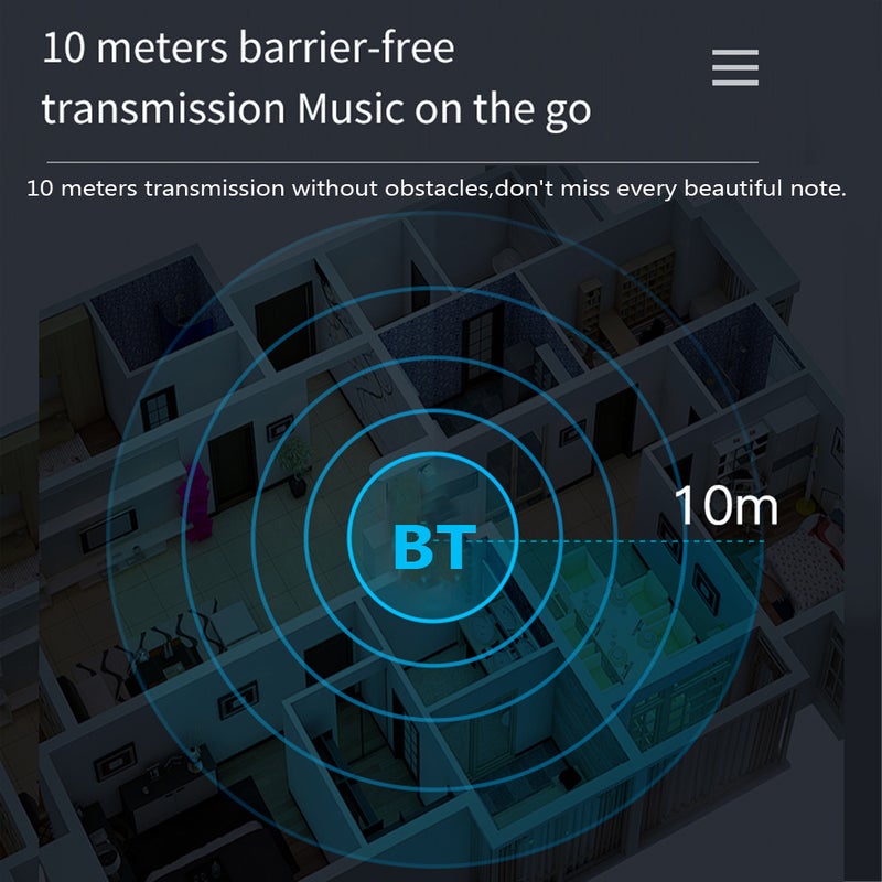 Generic - Bluetooth 5.0 Audio Wireless Transmitter Receiver V7656_P Black - Image 1
