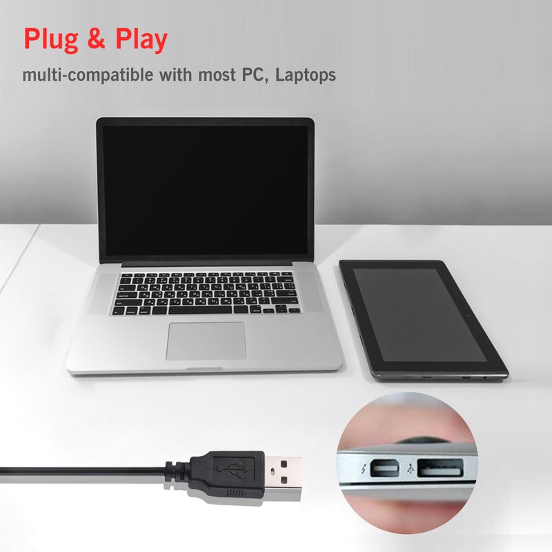 USB Microphone With Mute Button And LED Indicator V7645_P Black  - Image 5