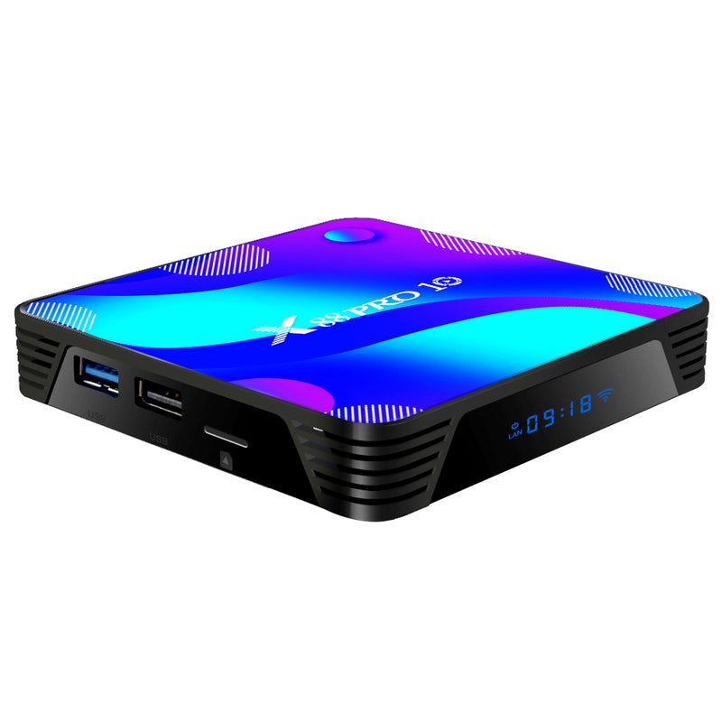 Generic - X88 PRO 10 Android 10.0 Smart TV Box With Remote Control V7611EU-128G_P Black - Image 1