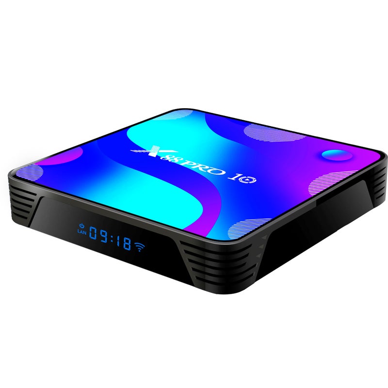 Generic - X88 PRO 10 Android 10.0 Smart TV Box With Remote Control V7611UK-16G_P Black - Image 1