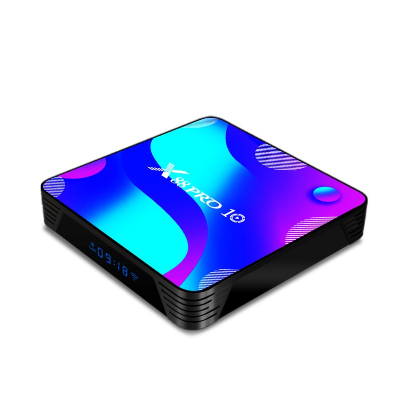 Generic - X88 PRO 10 Android 10.0 Smart TV Box With Remote Control V7611UK-16G_P Black - Image 1
