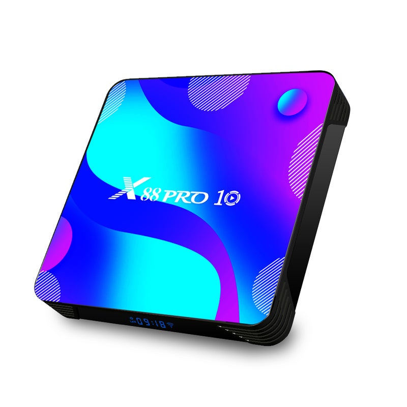 Generic - X88 PRO 10 Android 10.0 Smart TV Box With Remote Control V7611UK-16G_P Black - Image 1