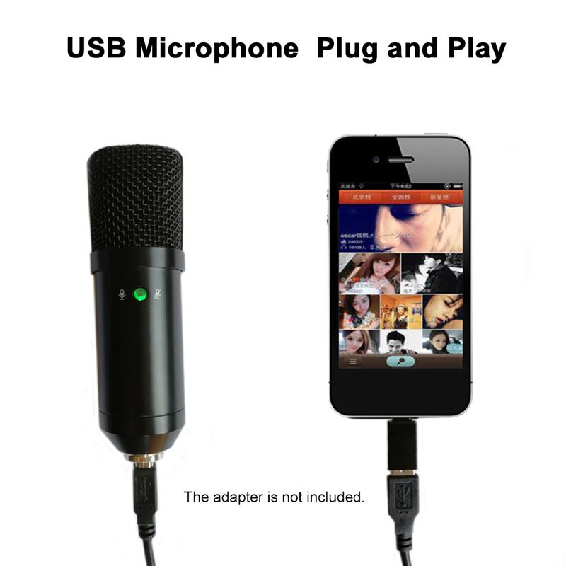 ماركة غير محددة ميكروفون BM830 بمنفذ USB مع حامل ثلاثي القوائم قابل للطي V7574S_P فضي  - Image 3