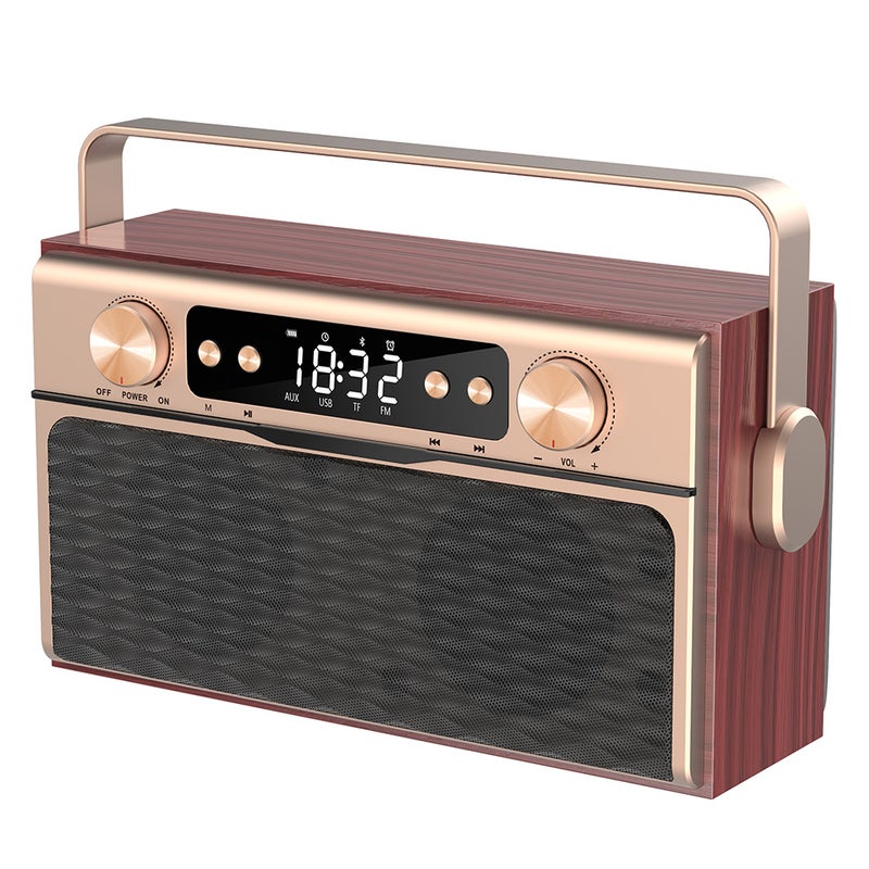 X5 Portable Wireless Bluetooth 5.0 Speaker V7557G_P Rose Gold/Brown  - Image 1