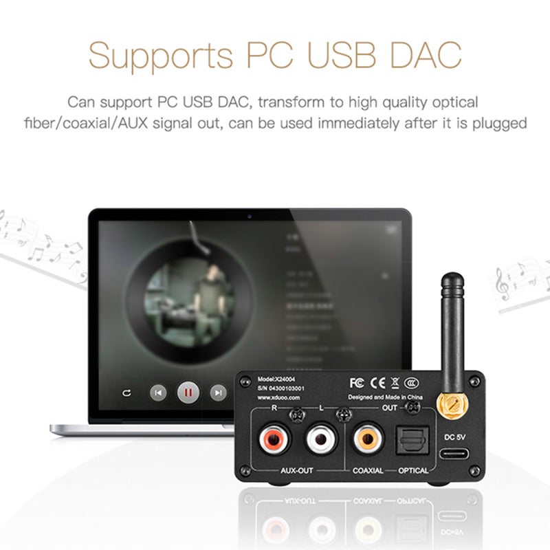 إكسودوو جهاز استقبال صوتي XQ-50 Buletooth 5.0 V7561_P أسود  - Image 2