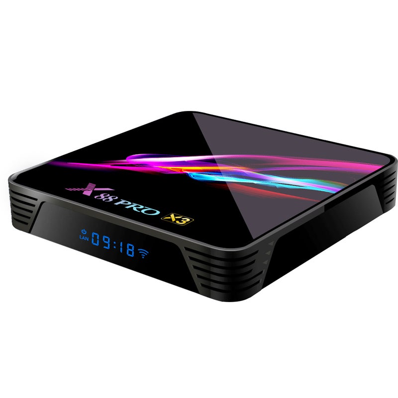 H96 Max X3 Smart Android 9.0 Quad Core TV Set Top Box V7491UK-128G_P Black  - Image 4