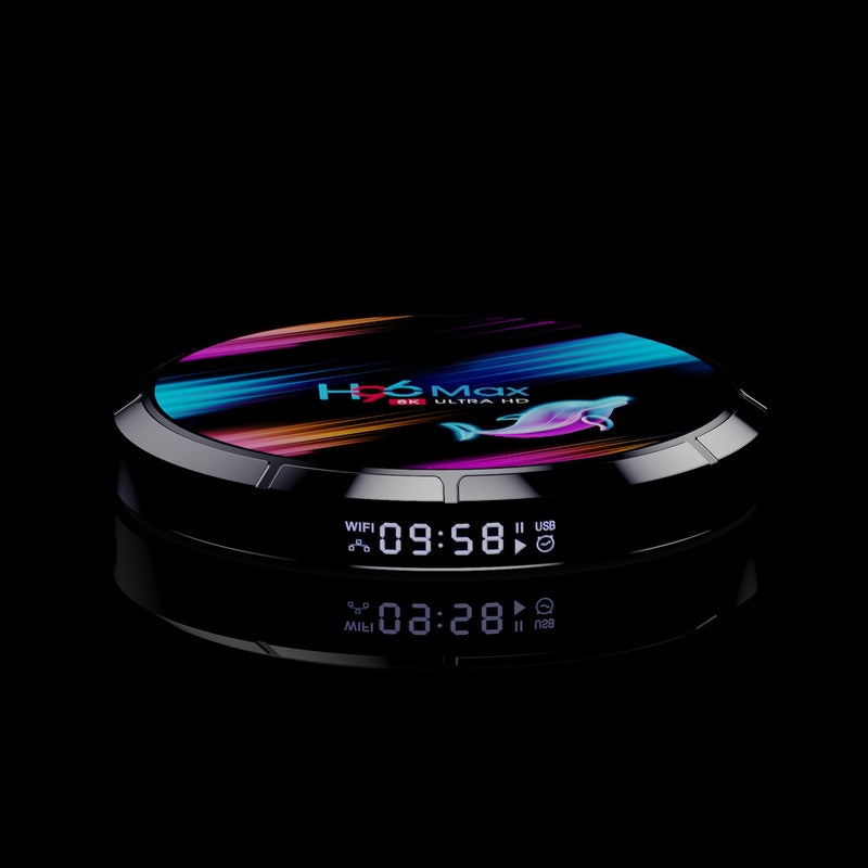 H96 Max X3 Smart Android 9.0 Quad Core TV Set Top Box V7493EU-32G_P Black - Image 2