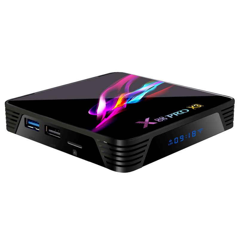 H96 Max X3 Smart Android 9.0 Quad Core TV Set Top Box V7491EU-128G_P Black  - Image 5