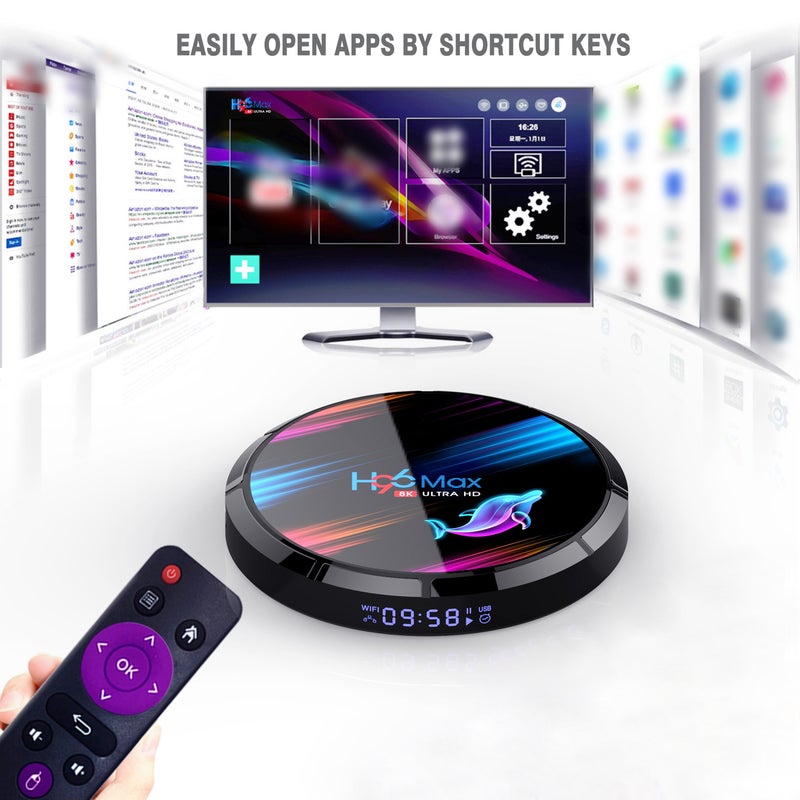 H96 Max X3 Smart Android 9.0 Quad Core TV Set Top Box V7493EU-64G_P Black - Image 5