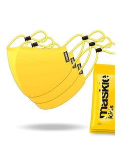 maskie Kids Childrens Face Masks, Reusable and Washable - 3 Pack Maskie Breathable UV Sanitized Cotton Face Mask with Adjustable Ear Loops  - Image 2