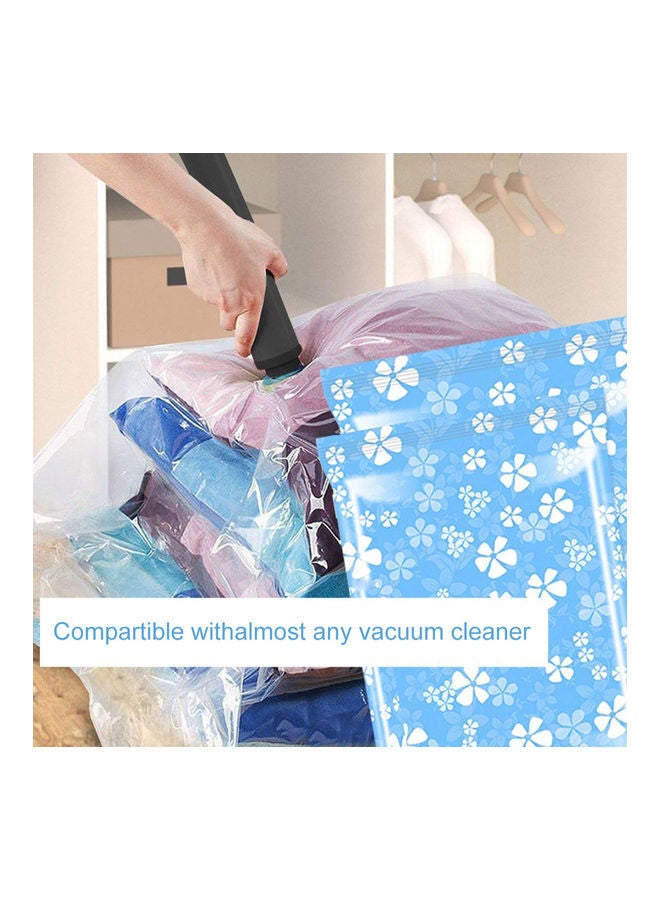 Vacuum Storage Bag Reusable Hand Pump Compressed Clothes Blanket Quilt Organizer Blue 20x10x20cm - Image 4