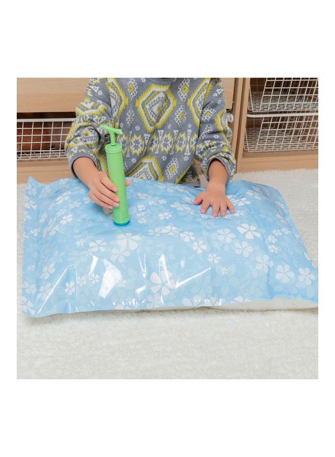 Vacuum Storage Bag Reusable Hand Pump Compressed Clothes Blanket Quilt Organizer Blue 20x10x20cm - Image 5