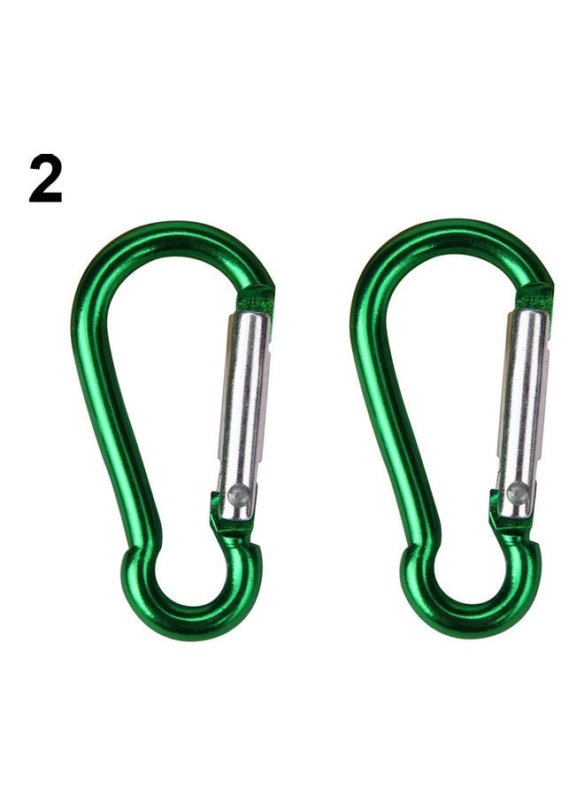 Generic 2Pcs Aluminum Alloy D Shaped Carabiner Spring Snap Clip Hooks Climbing Keychains 4.6x2.3x0.8cm  - Image 4