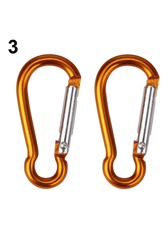 Generic 2Pcs Aluminum Alloy D Shaped Carabiner Spring Snap Clip Hooks Climbing Keychains 4.6x2.3x0.8cm  - Image 5