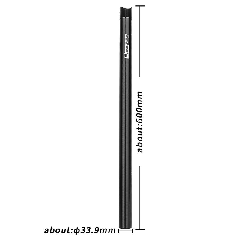 Generic Bicycle Seat Post 33.9 x 600mm Lightweight Aluminum Alloy Seatpost Seat Tube for Folding Bicycle 60*5*10cm  - Image 4